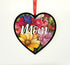 Mum Stained Glass Effect Heart Suncatcher
